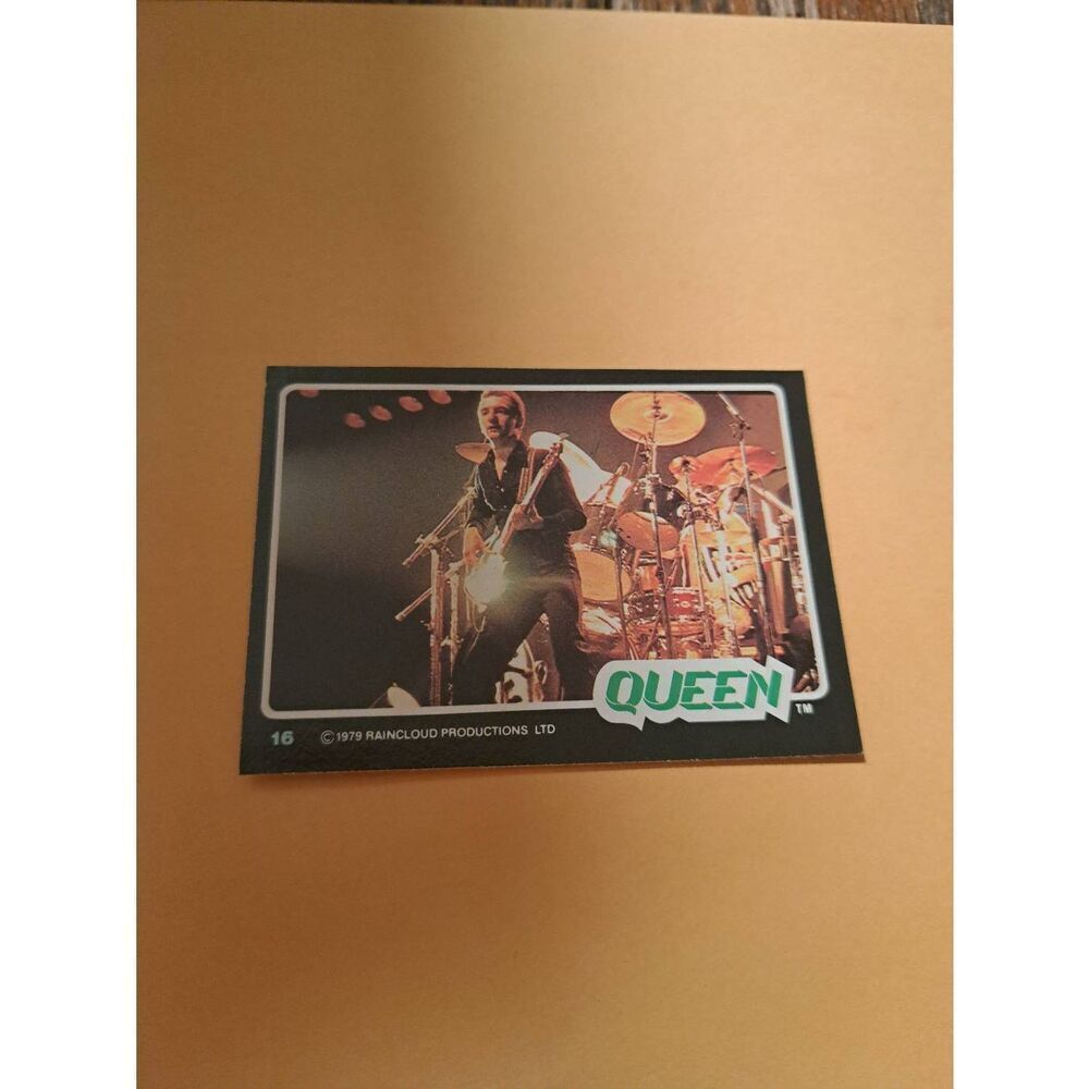 Vintage 1979 Rain Cloud Productions Queen Trading Card #16 Rock Band Memorabilia